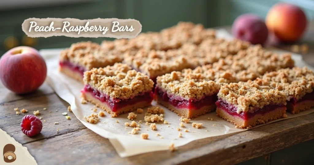 Peach Raspberry Crumble Bars