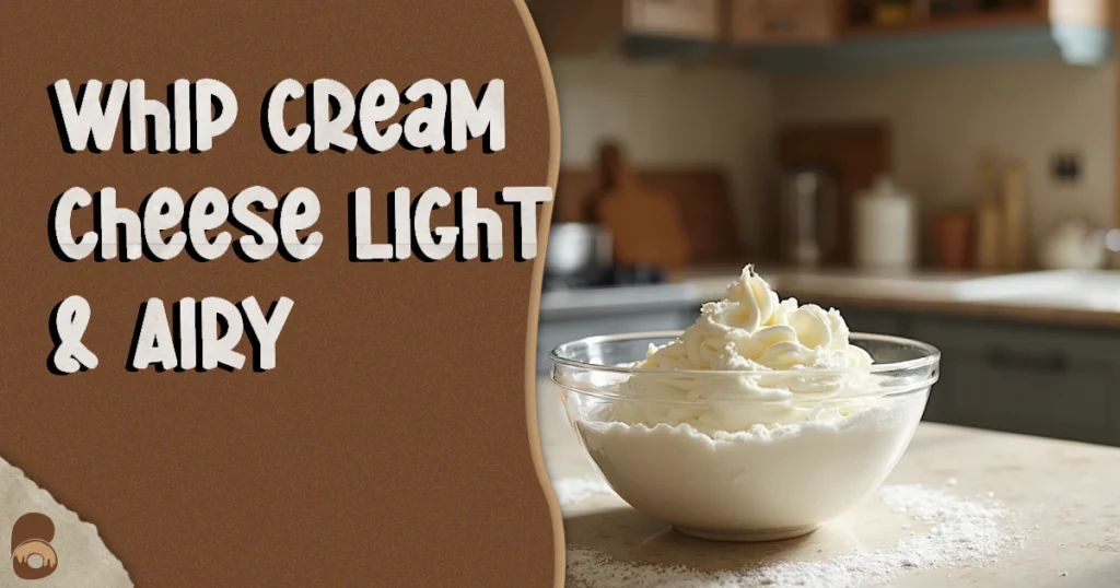 Cream cheese being whipped to light peaks for cream cheese cake filling on marble countertop.