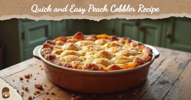 quick and easy peach cobbler recipe